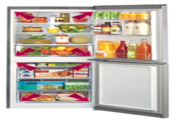 LG Gray Bottom Mount Refrigerator, GC-B409SLQK, thumbnail 2