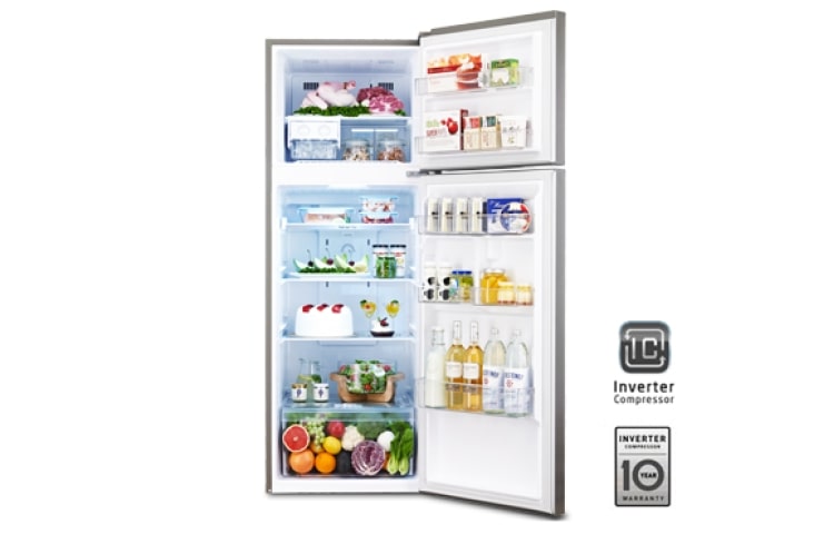LG The stylish Top Mount refrigerator with smart inverter compressor, GL-B242SLHG, thumbnail 5