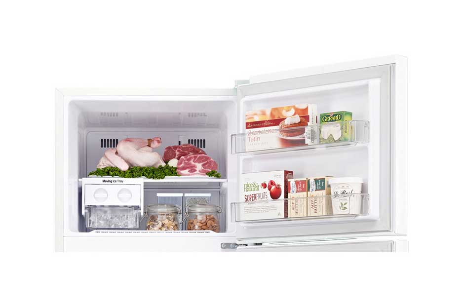 Réfrigérateur Combiné, 445L, Compresseur Linéaire Inverter, No Frost, Ecran tactile, Magic crisper, Eclairage LED, Inox pro - LG GCD7238SC