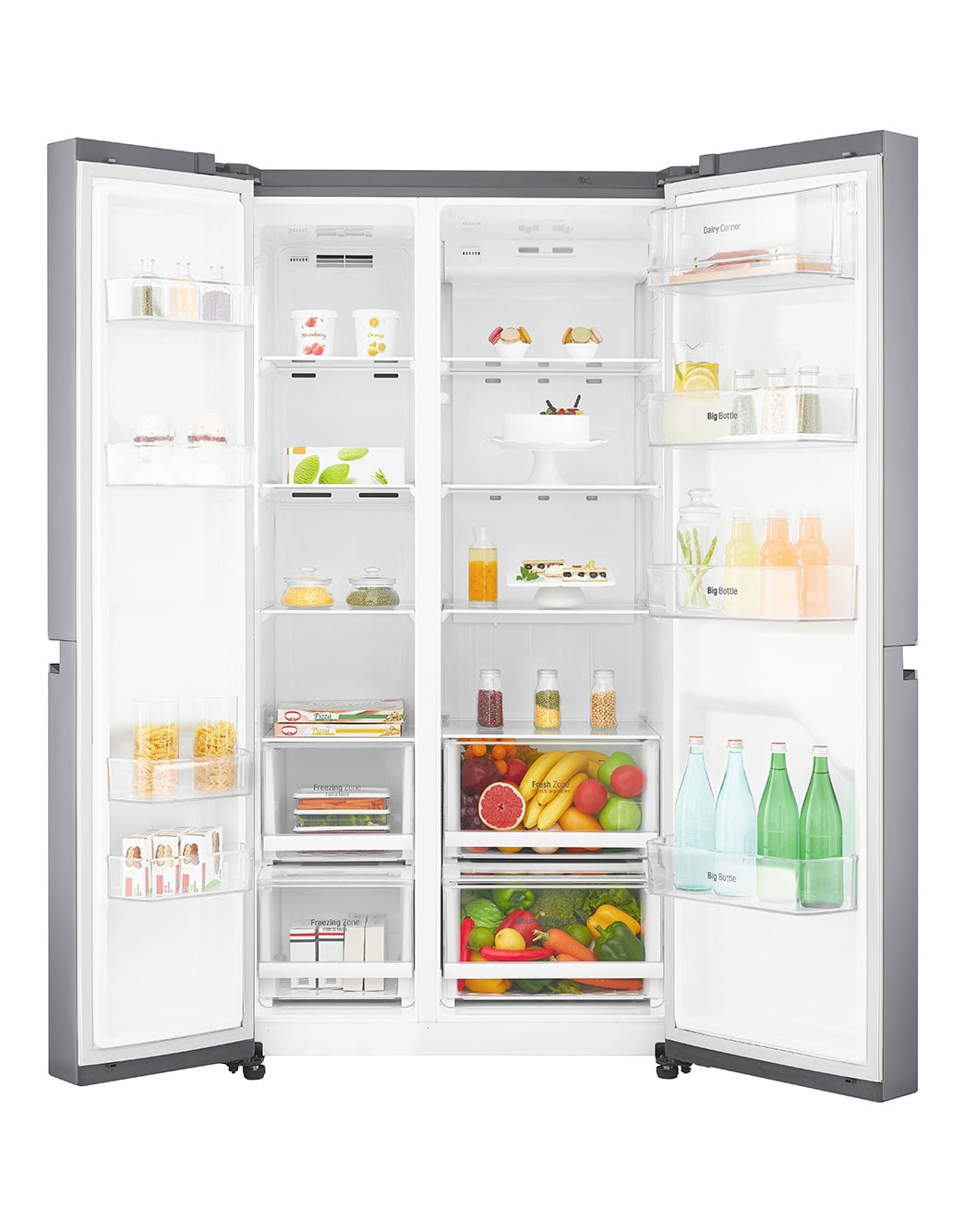 Shop LG 687L Side By Side Refrigerator LG GCB247SLUV Specs