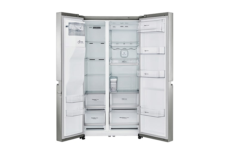 LG Side by Side REF, 668litres, Silver, Inverter Linear Compressor, Hygiene Fresh+, Slim Ice Water Dispenser, 10 year Warranty on Compressor, GC-L247SLLV, thumbnail 6