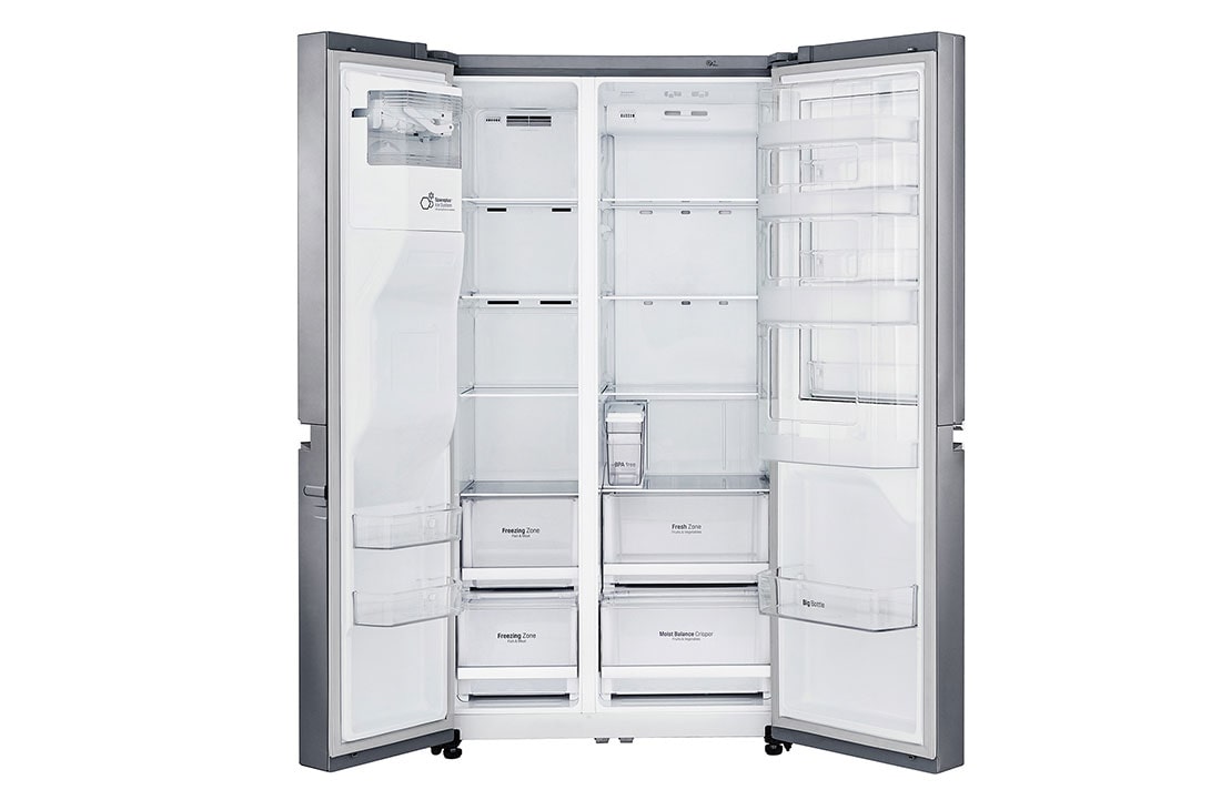 LG Side by Side REF, 668litres, Silver, Inverter Linear Compressor, Door in Door, Hygiene Fresh +, Slim Ice Water Dispenser, GC-J247SLLV, thumbnail 13