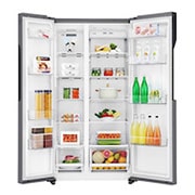 LG 679 Ltr, Inverter Linear Compressor, Multi Air Flow, Multi Digital Sensors, Express Freezing, Smart Diagnosis™, Side by Side Refrigerator, GC-B247KQDV, thumbnail 2
