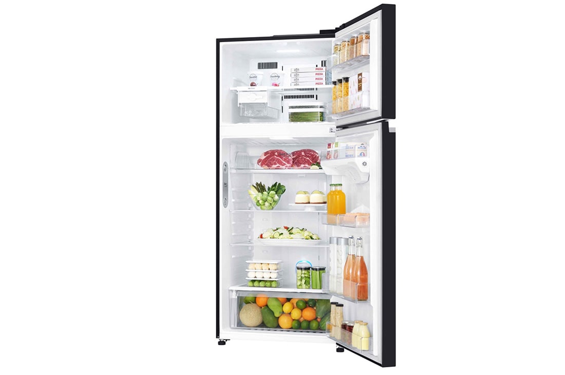 LG 444 L, Black, Top Freezer Refrigerator with Door Cooling, LINEAR Cooling™ and HygieneFresh+™, GL-C432HXCN, thumbnail 3