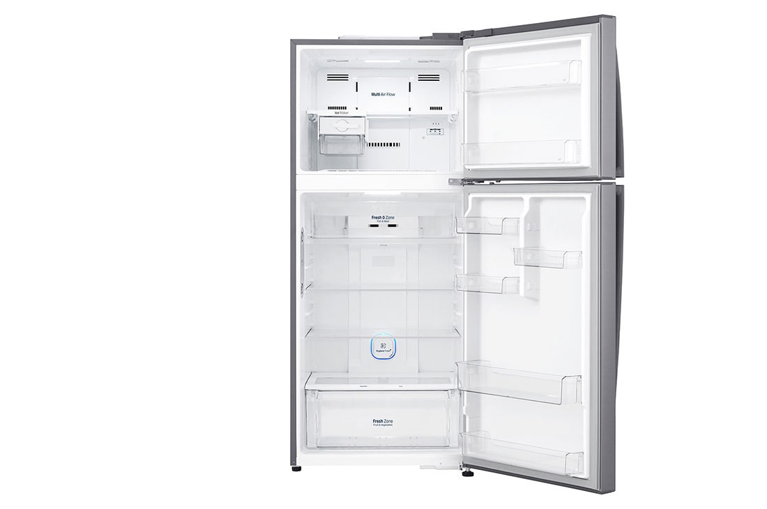 LG 444L, Silver, Top Freezer Refrigerator with Door Cooling, LINEAR Cooling™ and HygieneFresh+™, GL-H432HLHN-Front open, GL-H432HLHN, thumbnail 10