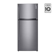 LG 444L, Silver, Top Freezer Refrigerator with Door Cooling, LINEAR Cooling™ and HygieneFresh+™, GL-H432HLHN-Front , GL-H432HLHN, thumbnail 1