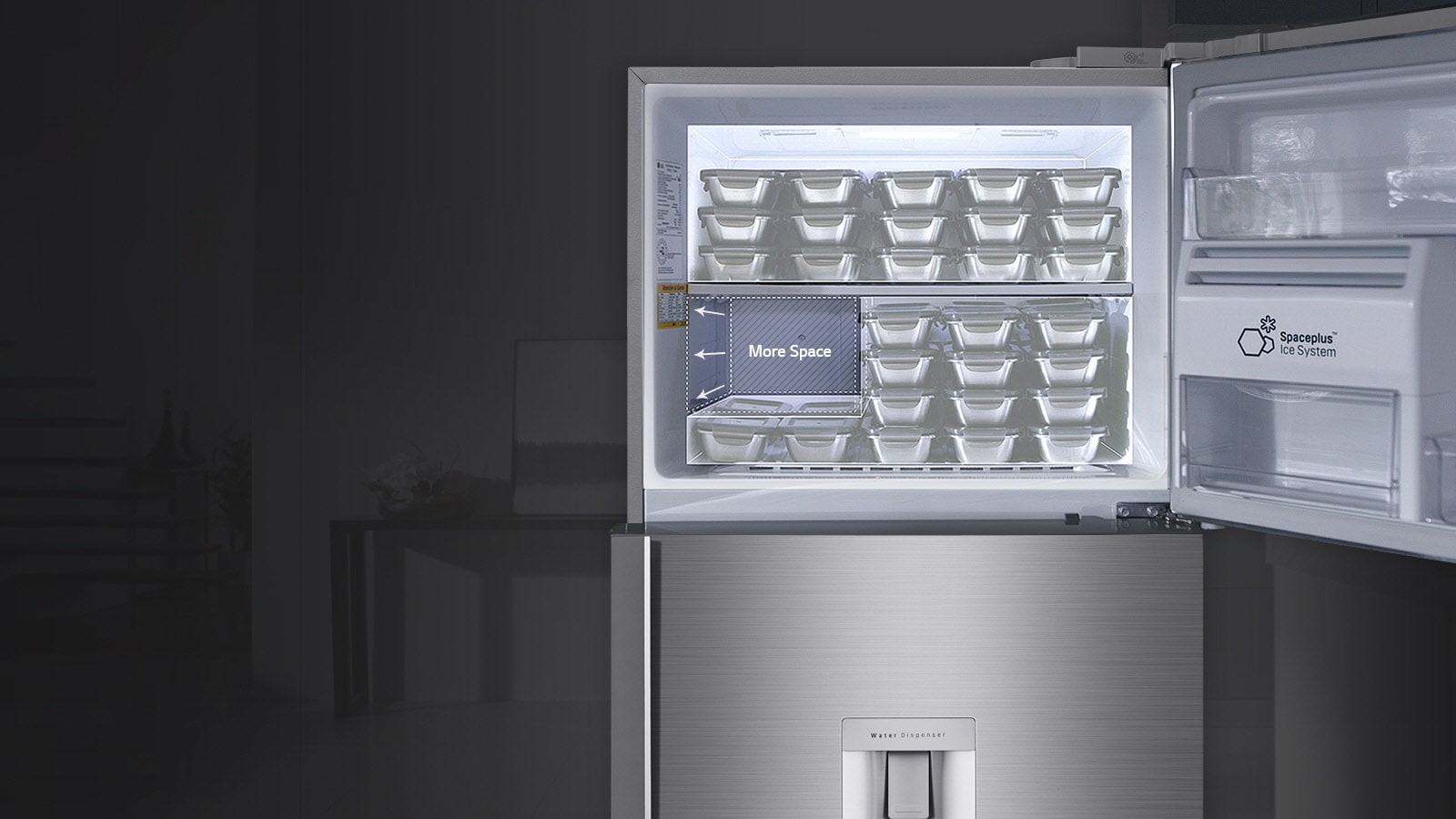 Use Whole Shelf Space & Enjoy Auto Ice Making