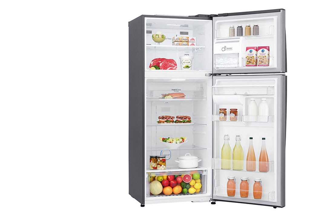 LG 438Ltr Top Freezer with Door Mounted Auto Ice Maker, GL-H502HLHN-Left Open food, GL-H502HLHL, thumbnail 10