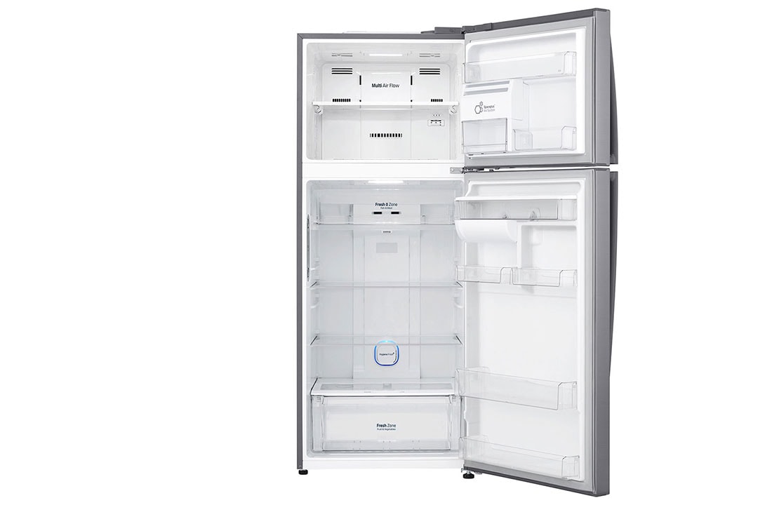 LG 438Ltr Top Freezer with Door Mounted Auto Ice Maker, GL-H502HLHN-Front open, GL-H502HLHL, thumbnail 3