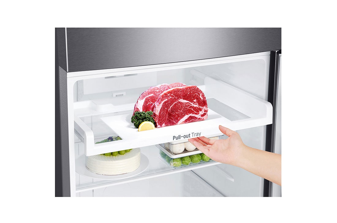 Lg Iec Gross 427l Dark Graphite Steel Top Freezer With Inverter Compressor Multi Air Flow Lg Africa
