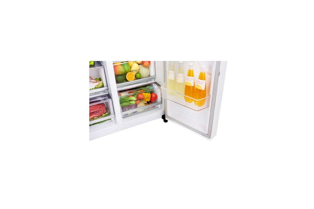 LG 601L Side by Side Refrigerator, InstaView Door-in-Door™, White, GC-X257CVVV, thumbnail 9