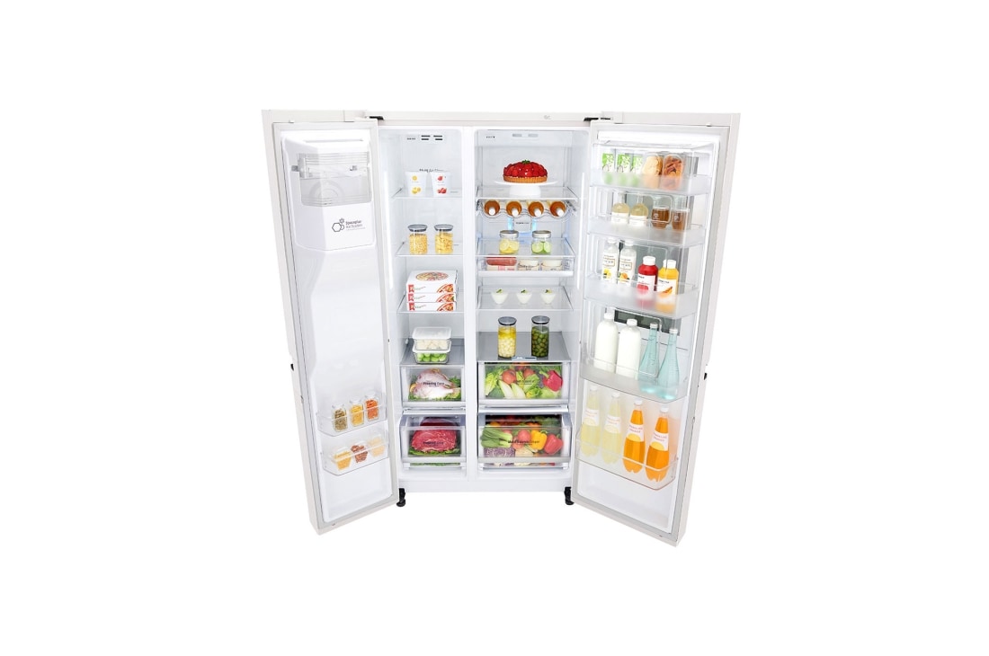 LG 601L Side by Side Refrigerator, InstaView Door-in-Door™, White, GC-X257CVVV, thumbnail 14
