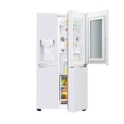 LG 601L Side by Side Refrigerator, InstaView Door-in-Door™, White, GC-X257CVVV, thumbnail 3