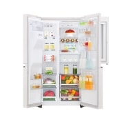 LG 601L Side by Side Refrigerator, InstaView Door-in-Door™, White, GC-X257CVVV, thumbnail 4