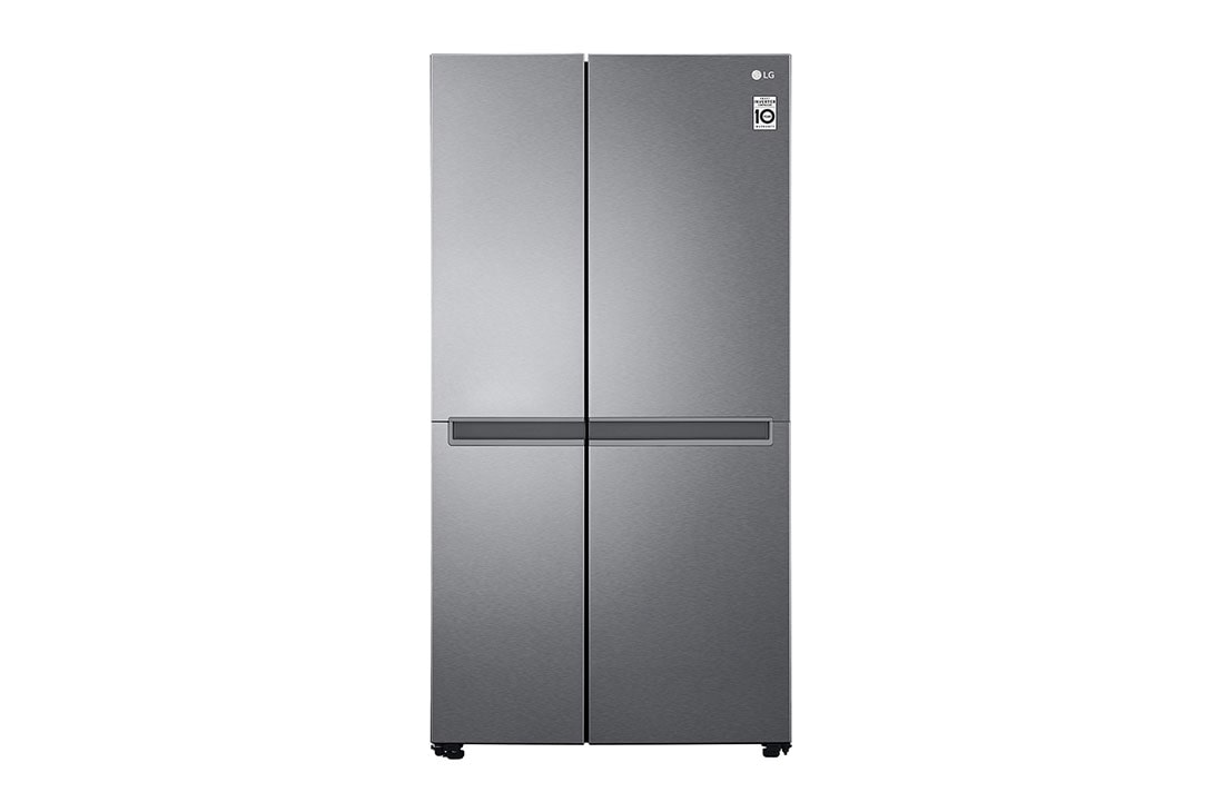 LG 688(L) | Side by Side Refrigerator |Smart Inverter Compressor | Multi Air Flow | Smart Diagnosis™, front view, GC-B257JLYL