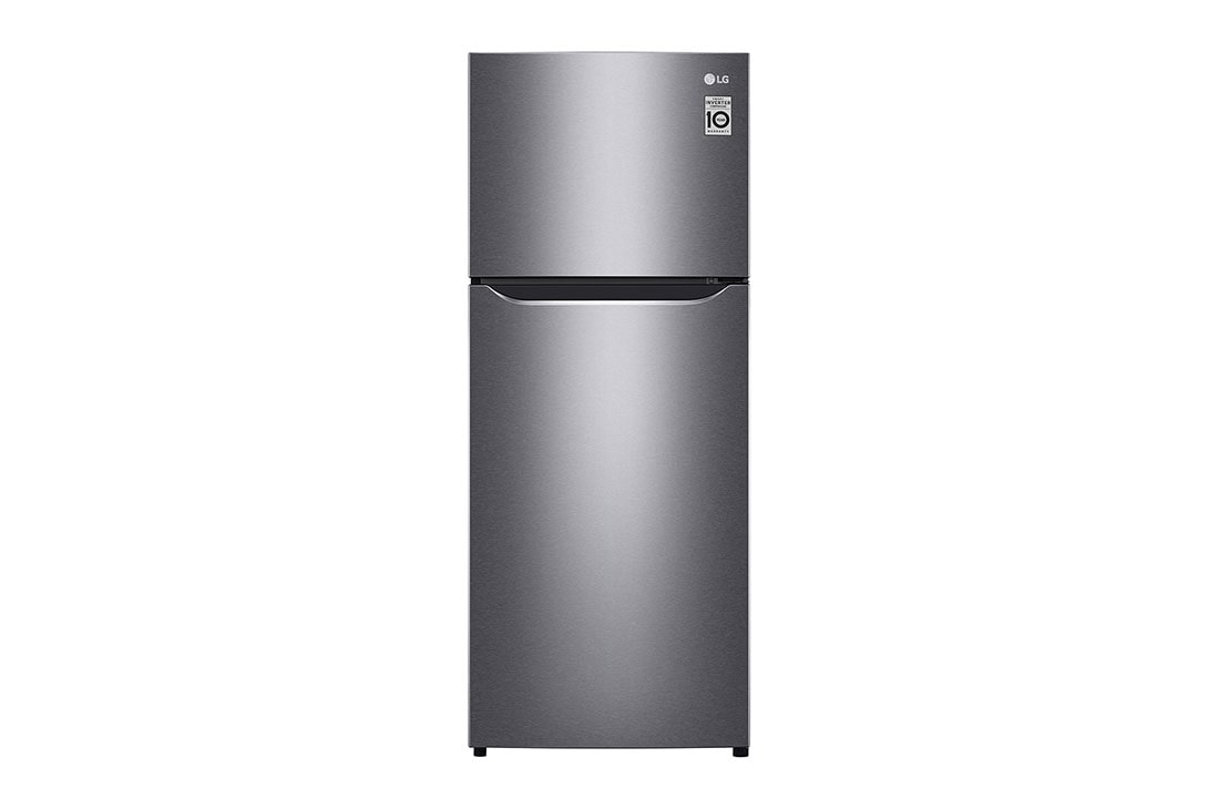 LG 187(L) | Top Freezer Refrigerator | Smart Inverter Compressor | Multi Air Flow | Moist Balance Crisper™, Front View, GN-B202SQBB