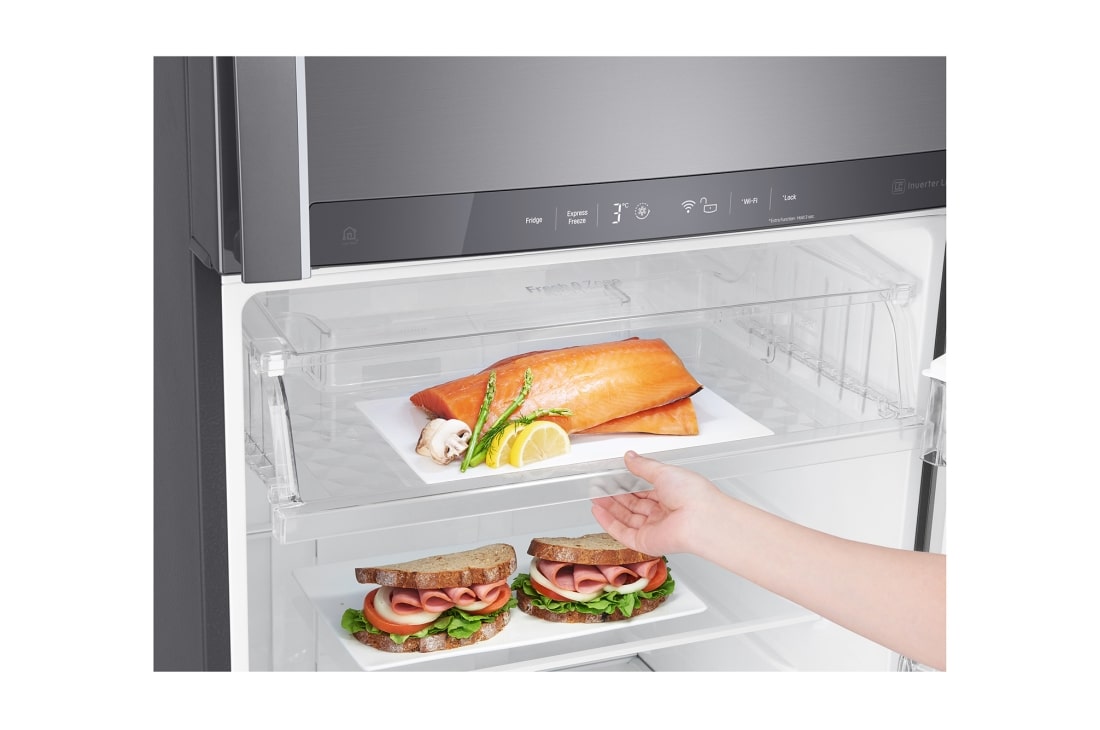 LG 438L LINEAR Top Freezer with Door Mounted Auto Ice Maker, GL-T502HLCL, thumbnail 9