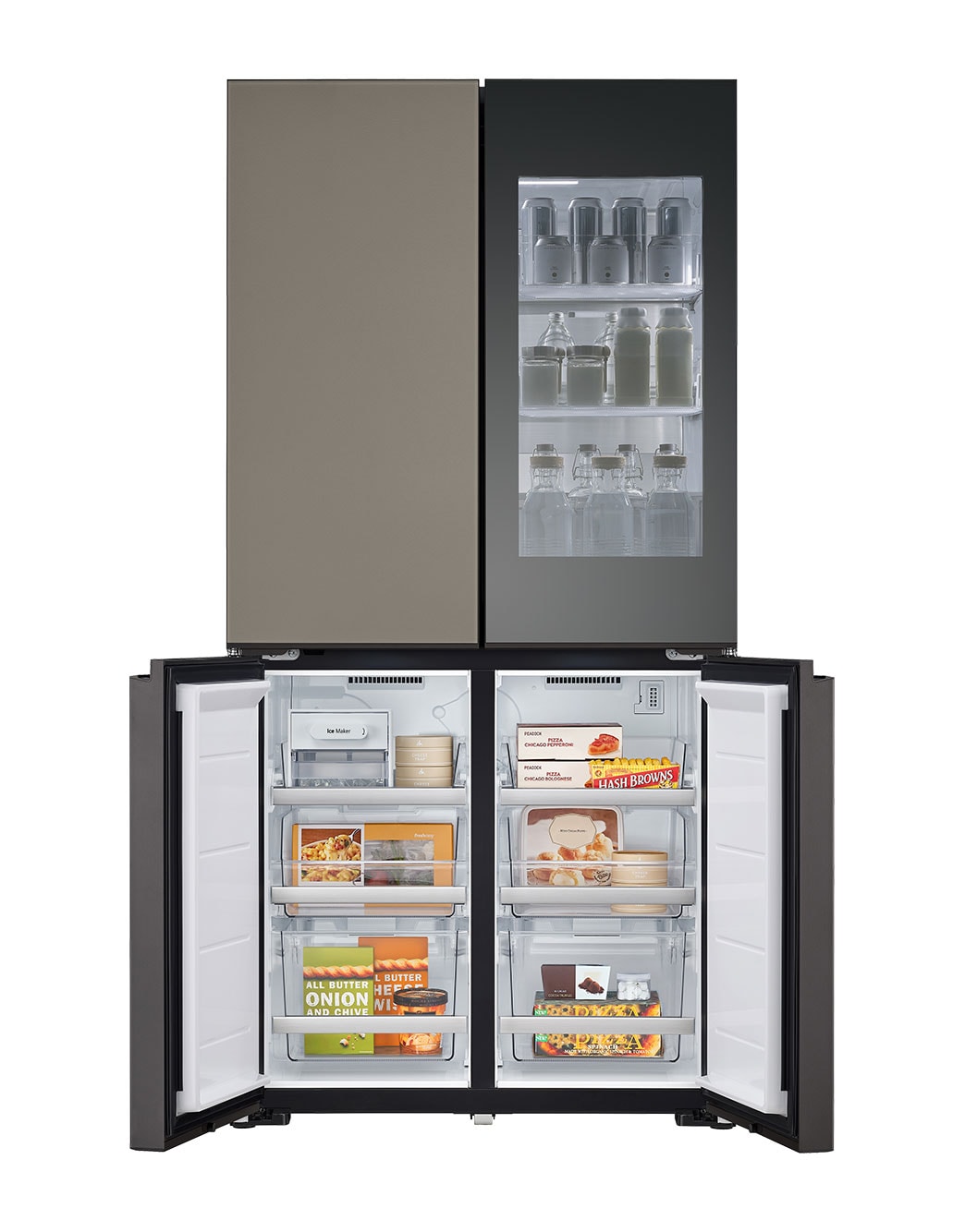 LG 671L , French Door, MoodUP® Refrigerators, Objet Collection, 3 Star, ExtraSpace, GR-A24FDMMB, thumbnail 5