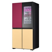 LG 671L , French Door, MoodUP® Refrigerators, Objet Collection, 3 Star, right view, GR-A24FDMMB, thumbnail 15