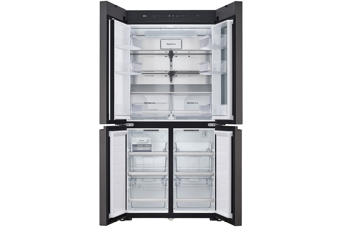 LG 671L , French Door, MoodUP® Refrigerators, Objet Collection, 3 Star, door open without food , GR-A24FDMMB, thumbnail 10
