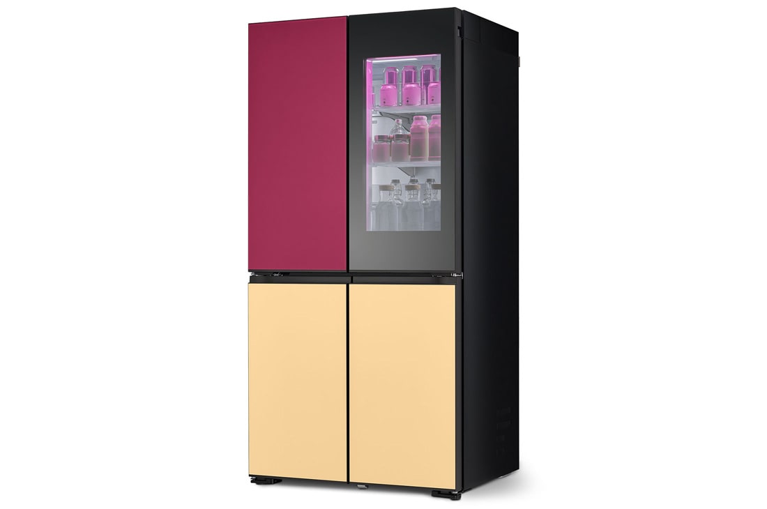 LG 671L , French Door, MoodUP® Refrigerators, Objet Collection, 3 Star, right view, GR-A24FDMMB, thumbnail 15