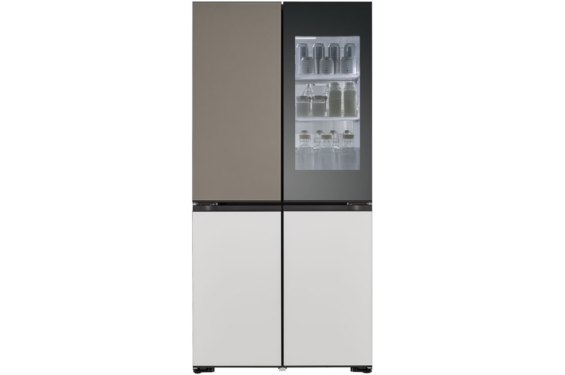 LG 671L , French Door, MoodUP® Refrigerators, Objet Collection, 3 Star, FrontOpen_FoldingShelf_Food, GR-A24FDMMB, thumbnail 3