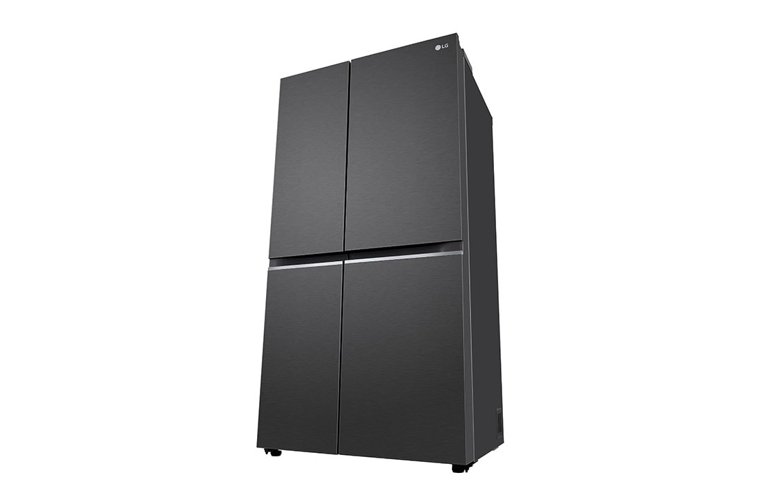 LG 674L Side-by-Side Refrigerator with Multi Air Flow, Multi Digital Sensors, Smart Diagnosis™, Matte Black Finish, 3-Star, Left side view, GC-B257KQJW, thumbnail 13