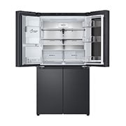 LG Black Glass InstaView, French Door Fridge, Essence Black Steel, Front Top Open, GC-X24FFCAB, thumbnail 9
