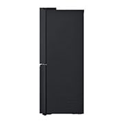 LG Black Glass InstaView, French Door Fridge, Essence Black Steel, Side view, GC-X24FFCAB, thumbnail 14
