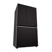 LG 674L Side-by-Side Refrigerator with Hygiene Fresh+™, DoorCooling+™, Smart Diagnosis™, Ebony Sheen Finish, 3-Star, left perspective view, GC-B257SGWL, thumbnail 11