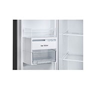 LG 674L Side-by-Side Refrigerator with Hygiene Fresh+™, DoorCooling+™, Smart Diagnosis™, Ebony Sheen Finish, 3-Star, freezer, GC-B257SGWL, thumbnail 4
