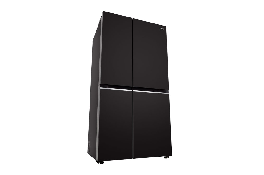 LG 674L Side-by-Side Refrigerator with Hygiene Fresh+™, DoorCooling+™, Smart Diagnosis™, Ebony Sheen Finish, 3-Star, left perspective view, GC-B257SGWL, thumbnail 11