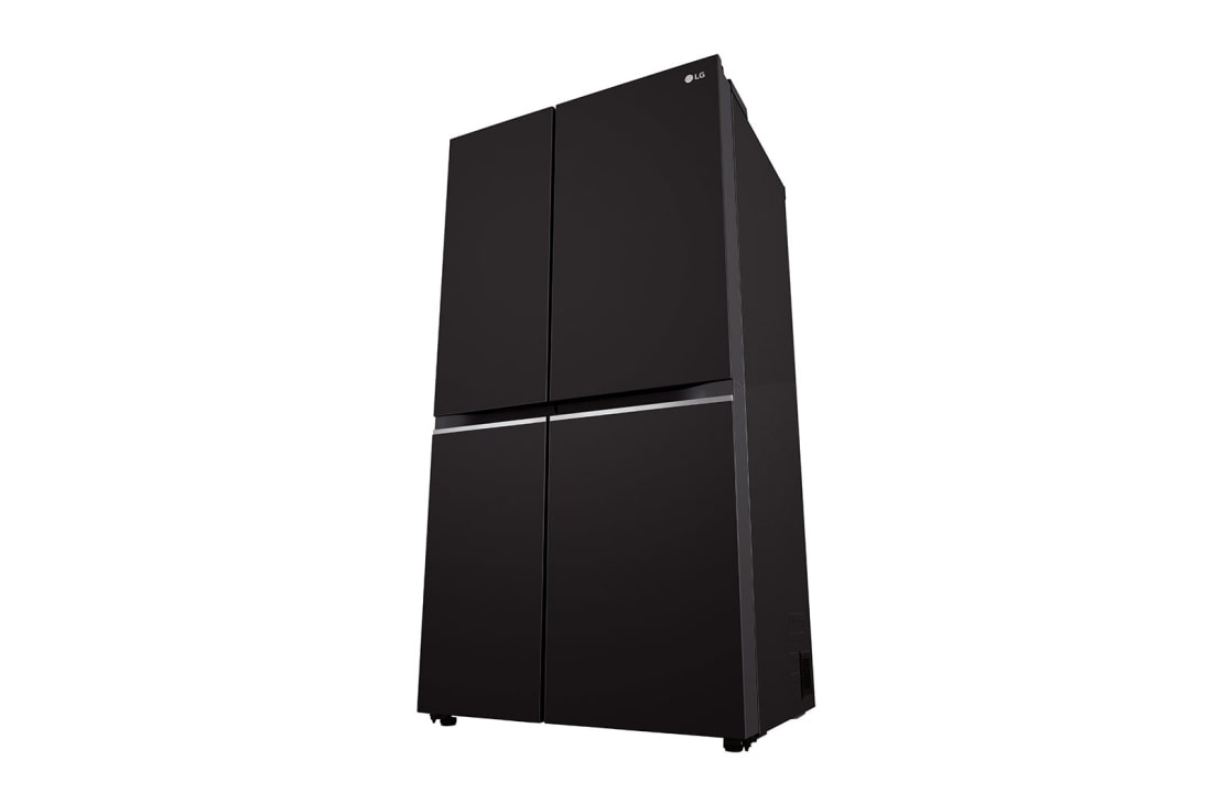 LG 674L Side-by-Side Refrigerator with Hygiene Fresh+™, DoorCooling+™, Smart Diagnosis™, Ebony Sheen Finish, 3-Star, right perspective view, GC-B257SGWL, thumbnail 12