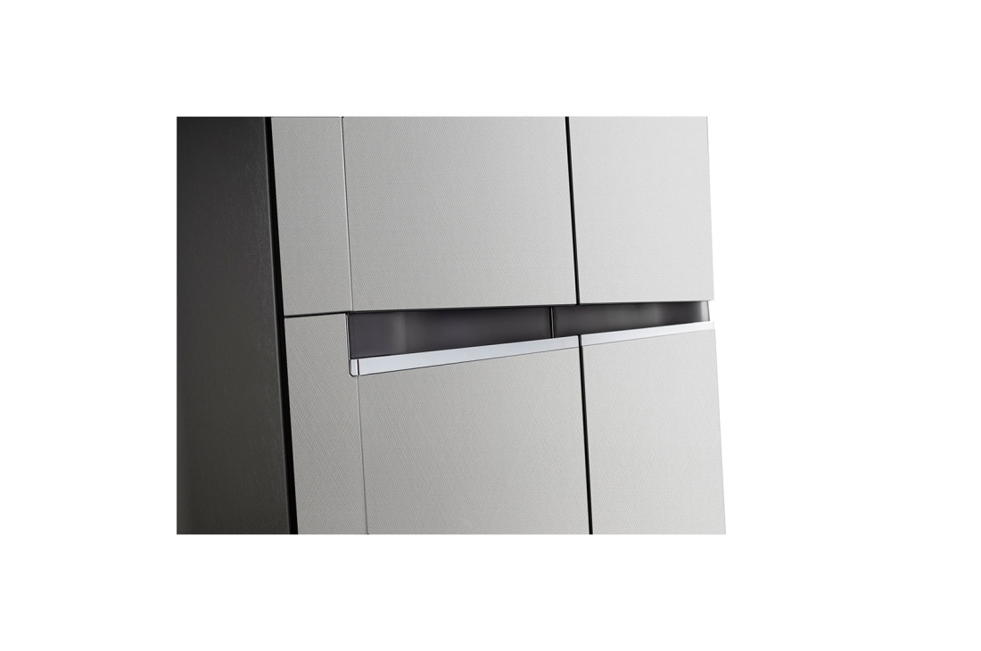 LG 674L Side-by-Side Refrigerator with Hygiene Fresh+™, DoorCooling+™, Smart Diagnosis™, Urban Steel Finish, 3-Star, handle, GC-B257KLJW, thumbnail 6