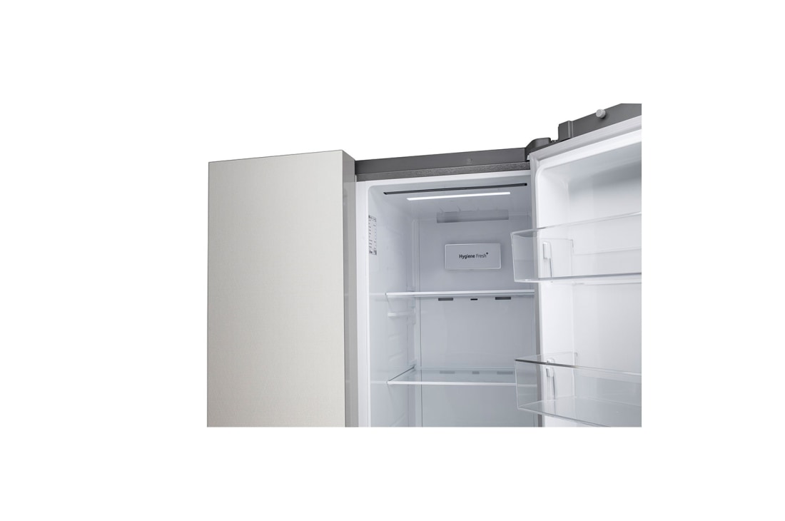 LG 674L Side-by-Side Refrigerator with Hygiene Fresh+™, DoorCooling+™, Smart Diagnosis™, Urban Steel Finish, 3-Star, detail view, GC-B257KLJW, thumbnail 8