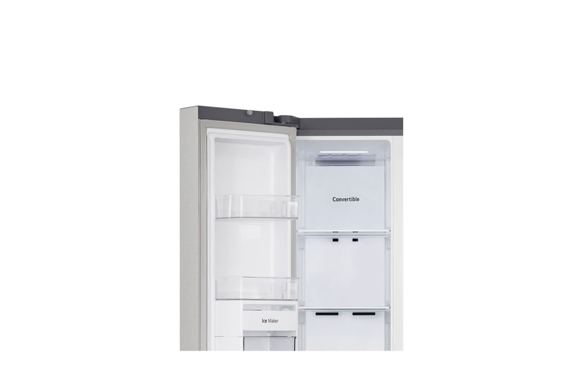 LG 674L Side-by-Side Refrigerator with Hygiene Fresh+™, DoorCooling+™, Smart Diagnosis™, Urban Steel Finish, 3-Star, freezer, GC-B257KLJW, thumbnail 9