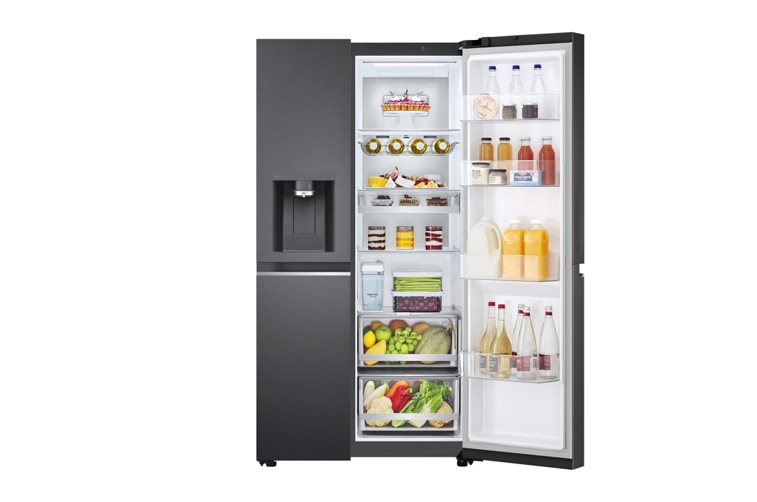 LG 674L Side-by-Side Fridge with UVnano® Water Dispenser in Matte Black Finish, GC-L257KLKW, thumbnail 10