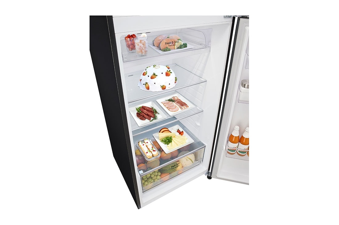 LG 473L Top Freezer Fridge in Essence Matt Black | Auto ice maker, GN-F452PFAQ, thumbnail 10