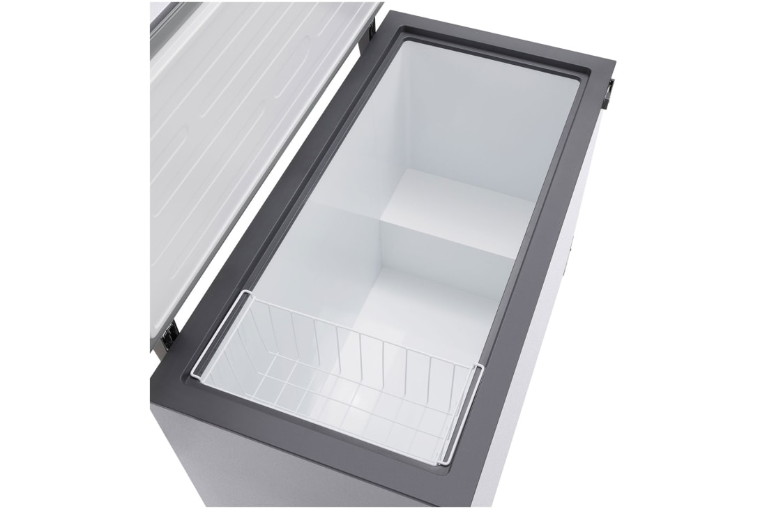 LG 398L Chest Freezer Silver, LG chest freezer inside accessory space view, GCFB405BQCF, thumbnail 6