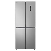 LG 400L Multi-Door Refrigerator prime silver, lg multi door refrigerator front view, GCFB41FPLAM, thumbnail 1