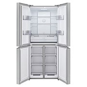 LG 400L Multi-Door Refrigerator prime silver, lg multi door refrigerator open door view, GCFB41FPLAM, thumbnail 2