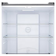 LG 400L Multi-Door Refrigerator prime silver, LG multi door refrigerator Prime Silver interior featuring wide glass shelves, GCFB41FPLAM, thumbnail 12