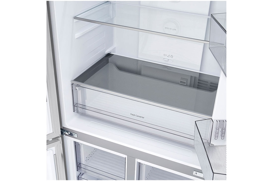 LG 400L Multi-Door Refrigerator prime silver, lg multi door refrigerator fresh converter view, GCFB41FPLAM, thumbnail 4