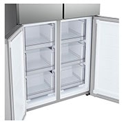 LG 400L Multi-Door Refrigerator prime silver, lg multi door refrigerator bottom freezer view, GCFB41FPLAM, thumbnail 5