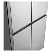 LG 400L Multi-Door Refrigerator prime silver, LG multi door refrigerator Prime Silver recessed handle detail on lower doors, GCFB41FPLAM, thumbnail 13