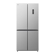 LG 502L Multi-Door Refrigerator prime silver, LG multi door refrigerator in Prime Silver front view with flat modern design, GCFB48FPLAM, thumbnail 1