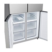 LG 502L Multi-Door Refrigerator prime silver, LG multi door refrigerator Prime Silver freezer compartment with pull out storage drawers, GCFB48FPLAM, thumbnail 7