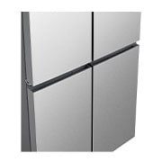 LG 502L Multi-Door Refrigerator prime silver, LG multi door refrigerator Prime Silver recessed handle detail on lower doors, GCFB48FPLAM, thumbnail 8