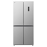 LG multi door refrigerator in Prime Silver front view with flat modern design