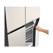 LG 512L Multi-Door Refrigerator beigeglass, lg multi door refrigerator handle detail view, GCFB50FPLAM, thumbnail 6